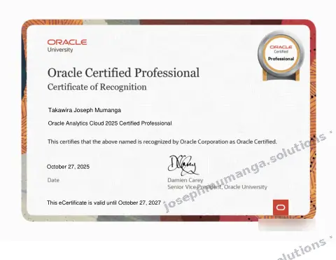 Oracle: Analytics Cloud Pro