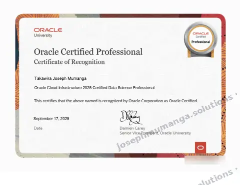 Oracle: Data Science Pro