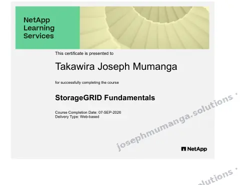NetApp: NetApp StorageGRID Fundamentals