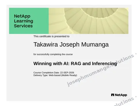 NetApp: NetApp Winning with AI: RAG and Inferencing