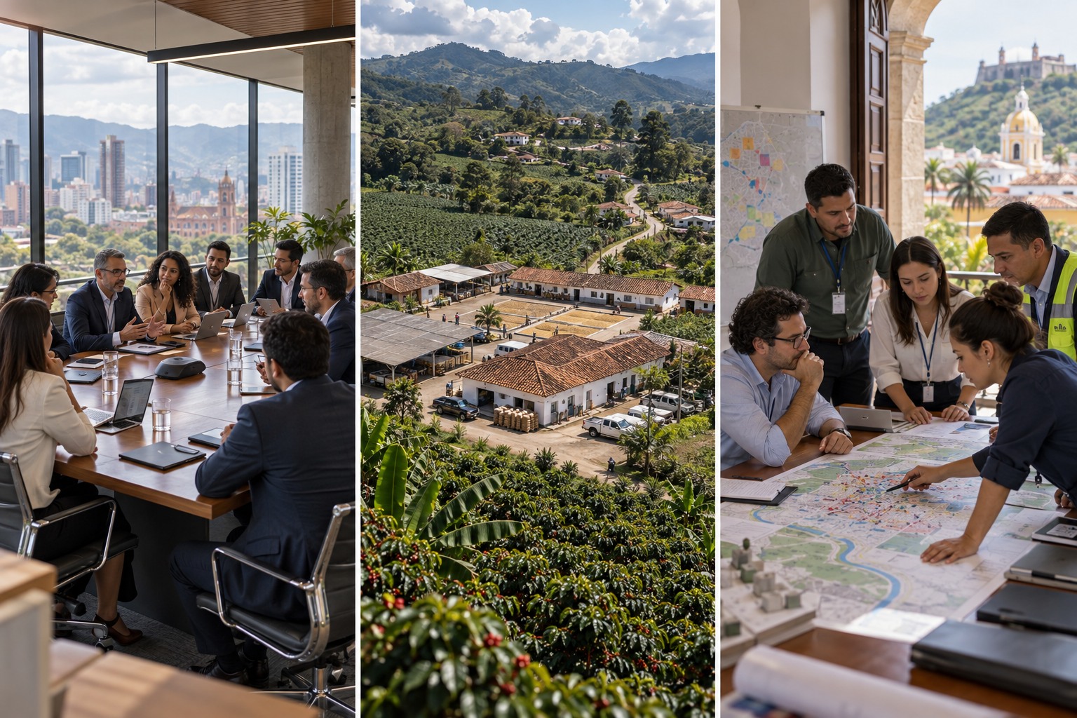 Consultoría: reunión directiva, cooperativa agrícola y planeación regional.